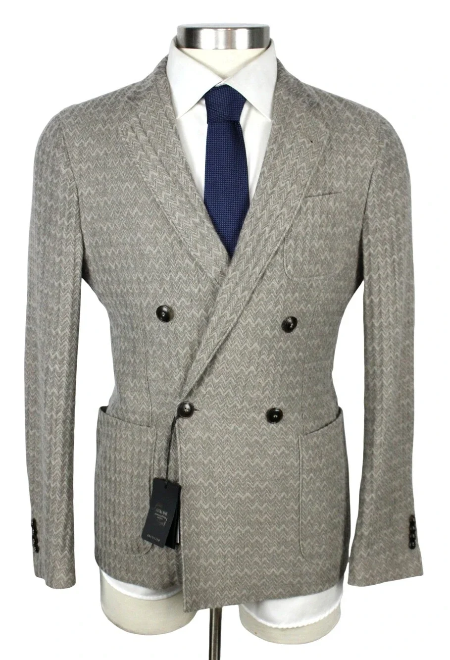 $3595 Giorgio Armani Upton Blazer 36 R Cashmere Silk Taupe Sport Coat 46 EU